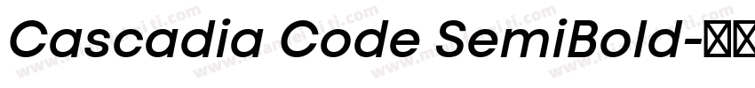 Cascadia Code SemiBold字体转换